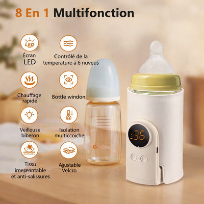 Chauffe-Biberon Portable Intelligent – Gardez le lait chaud partout, même sans électricité 🔥