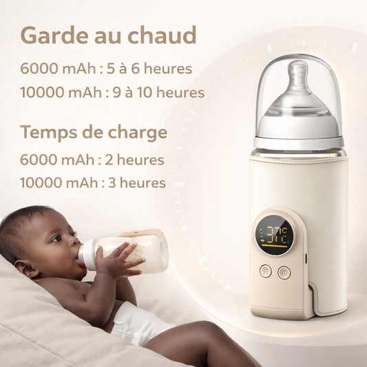 Chauffe-Biberon Portable Intelligent – Gardez le lait chaud partout, même sans électricité 🔥